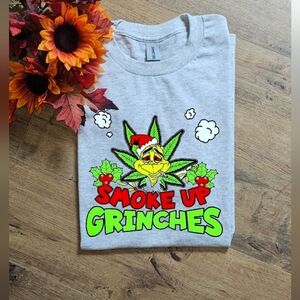 Funny Smoke Up Grinches Christmas Grinch T Shirt